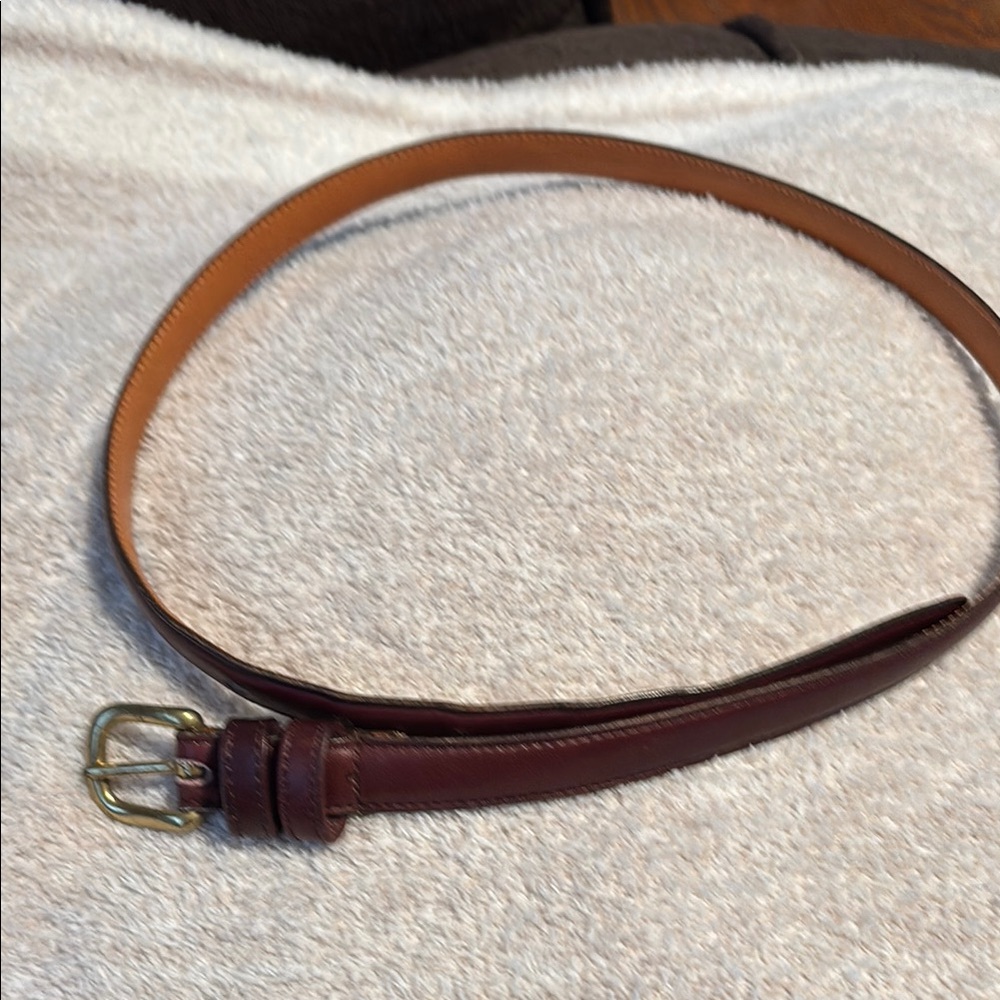 Vintage Coach Brown Leather Belt with Gold Buckle 35 Inches